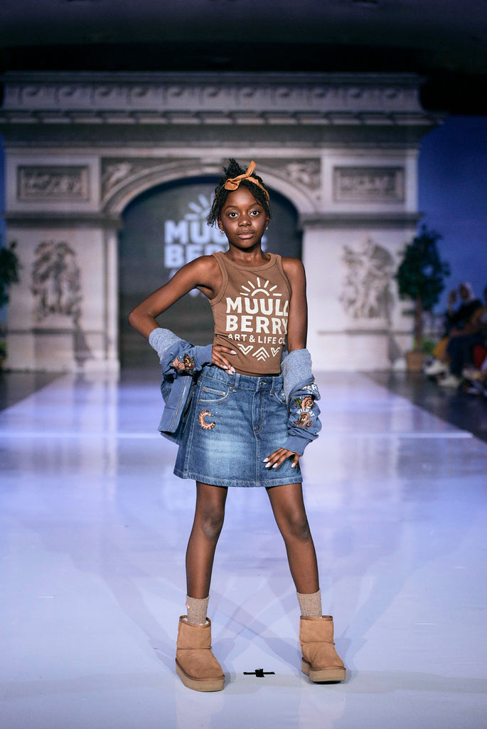 Wild at Heart Denim Mini Skirt