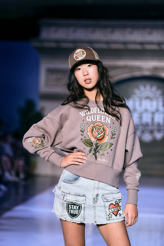 Wildflower Queen Cropped Sweatshirt