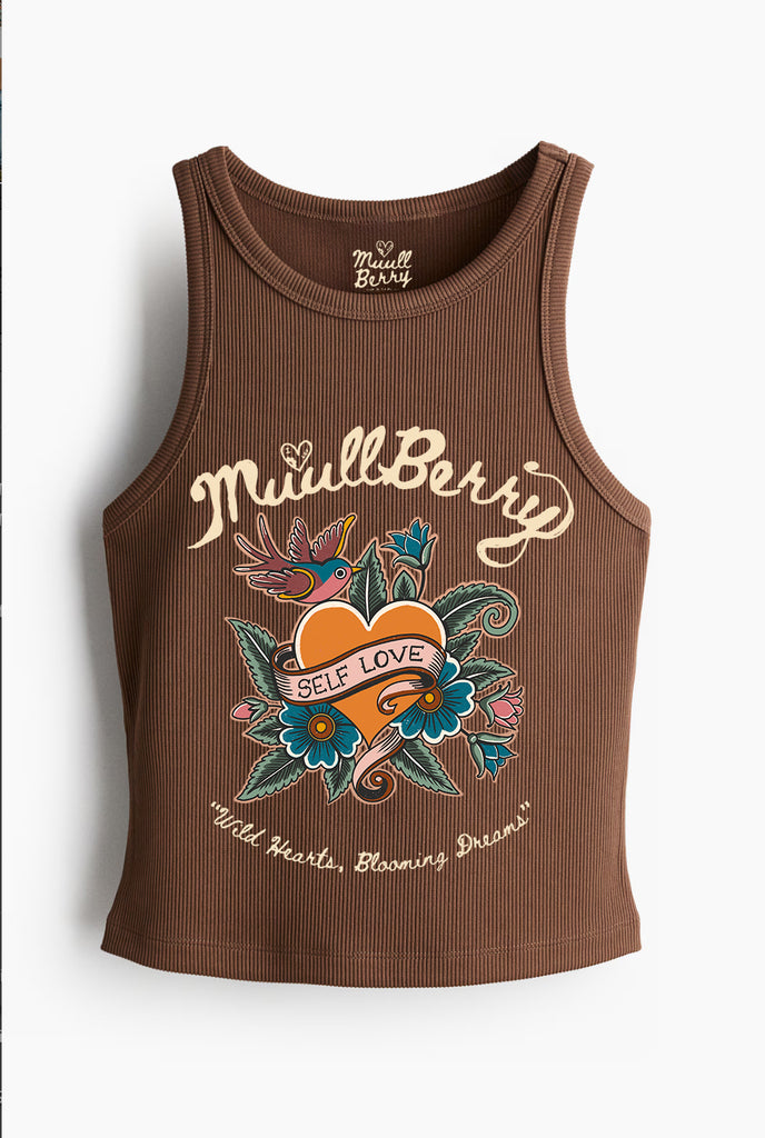 "SELF LOVE" Ribbed Tank