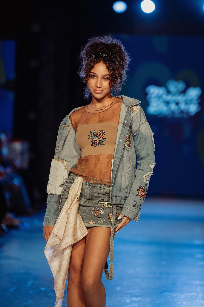 🎯 Muullberry Mini Denim Skirt – Stay Wild Edition