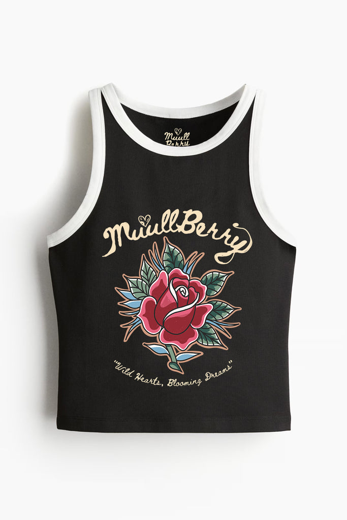 "Red Rose" Crop Tank