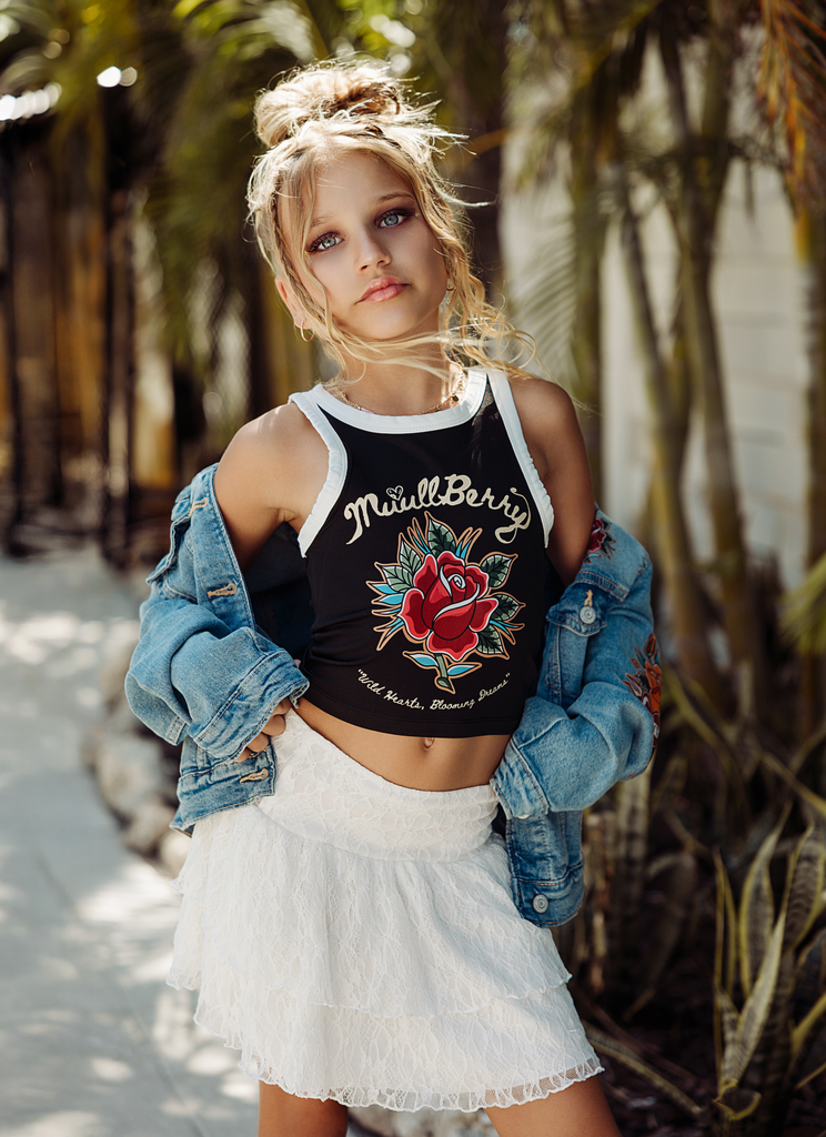"Red Rose" Crop Tank