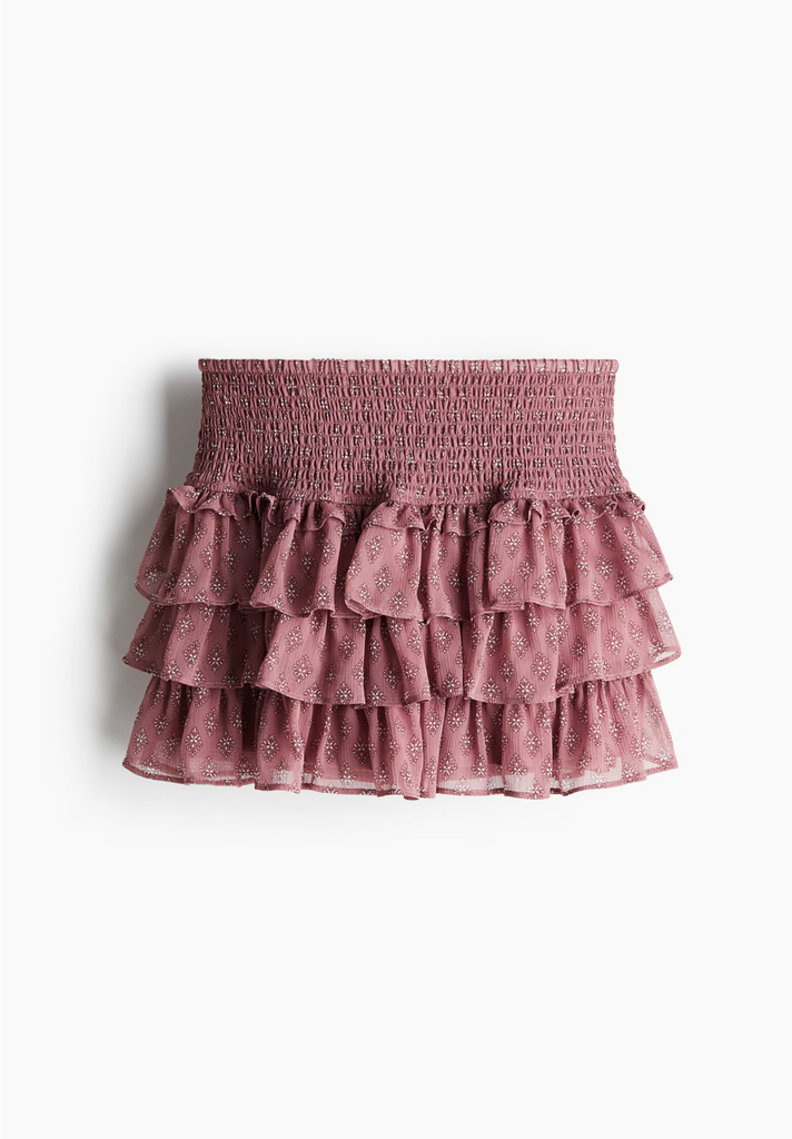 Tiered Ruffle Mini Skirt