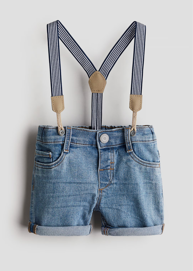 Dapper Cub Suspender Shorts 🍼