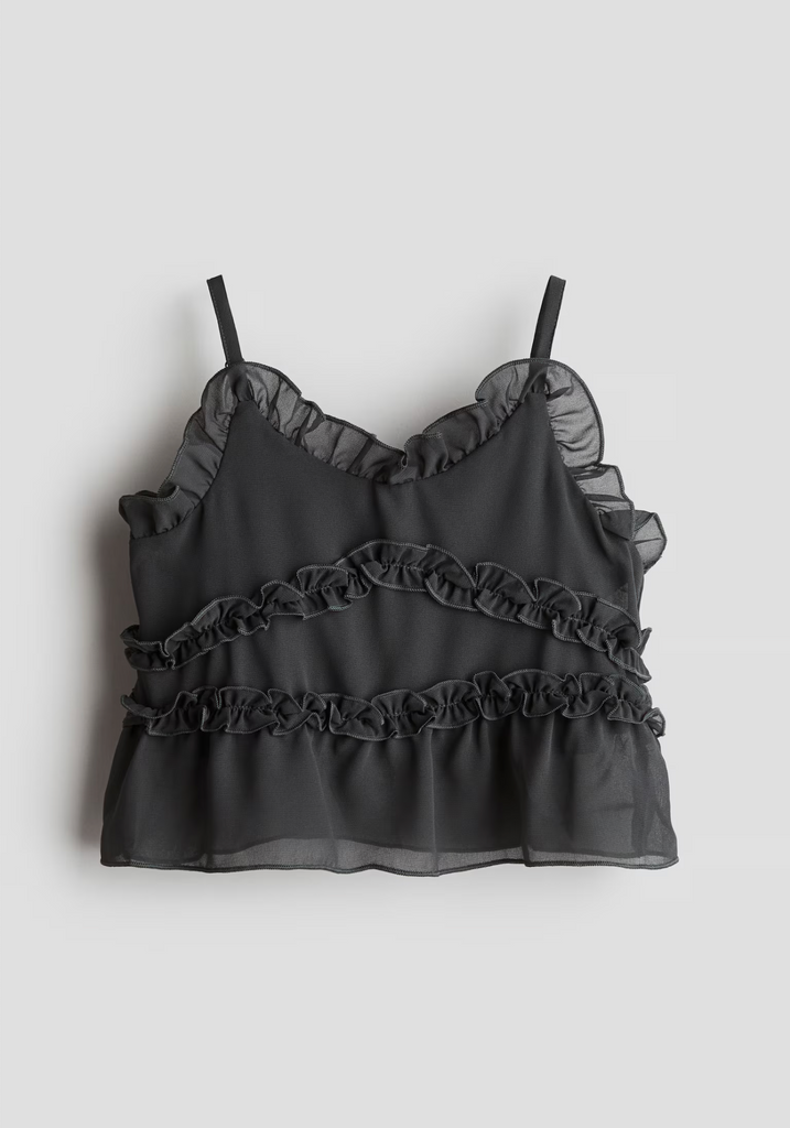 Ruffled Chiffon Camisole
