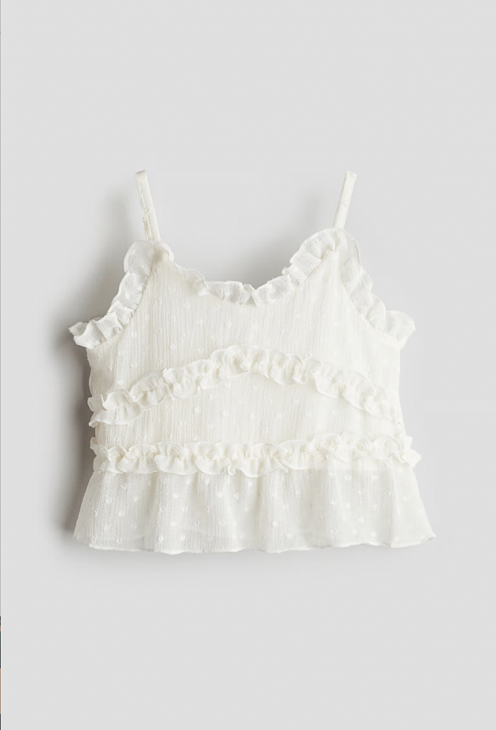 Ruffled Chiffon Camisole