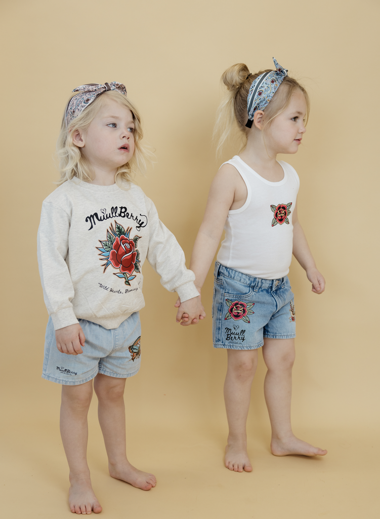 Rosie Bloom Denim Shorts 🌹