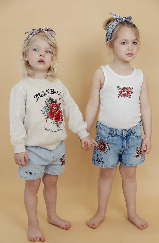 Rosie Bloom Denim Shorts 🌹