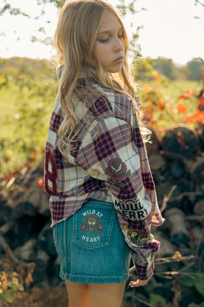 Wild at Heart Denim Mini Skirt