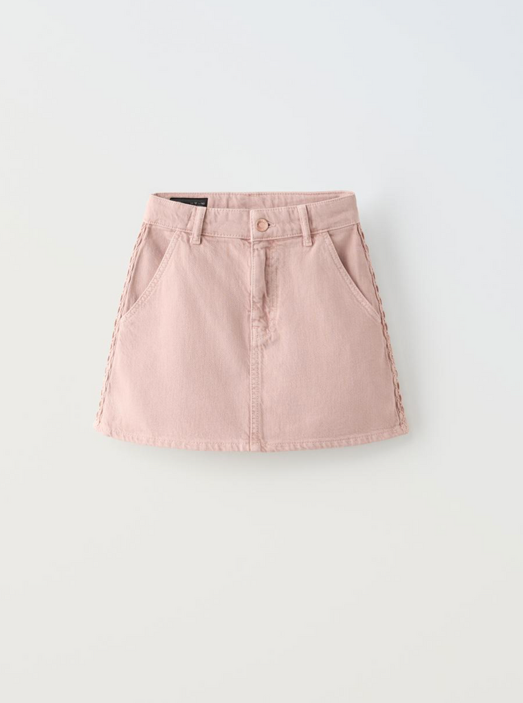 Blush Braid Mini Skirt