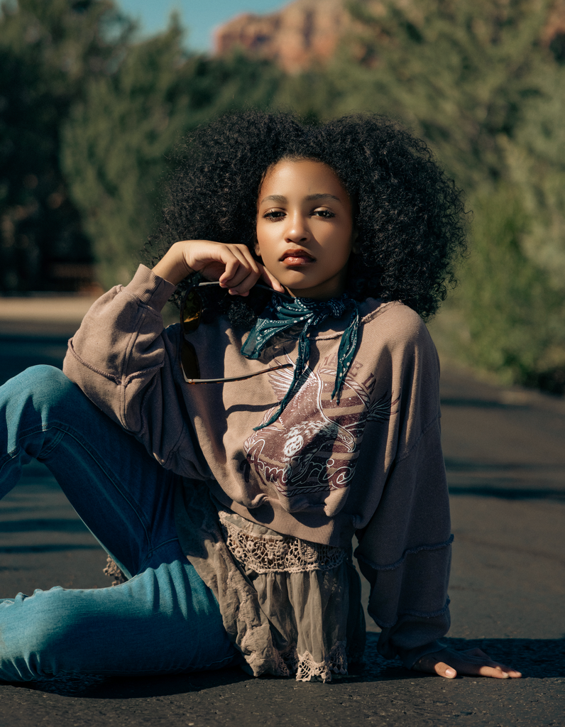 VINTAGE EAGLE CROPPED CREWNECK