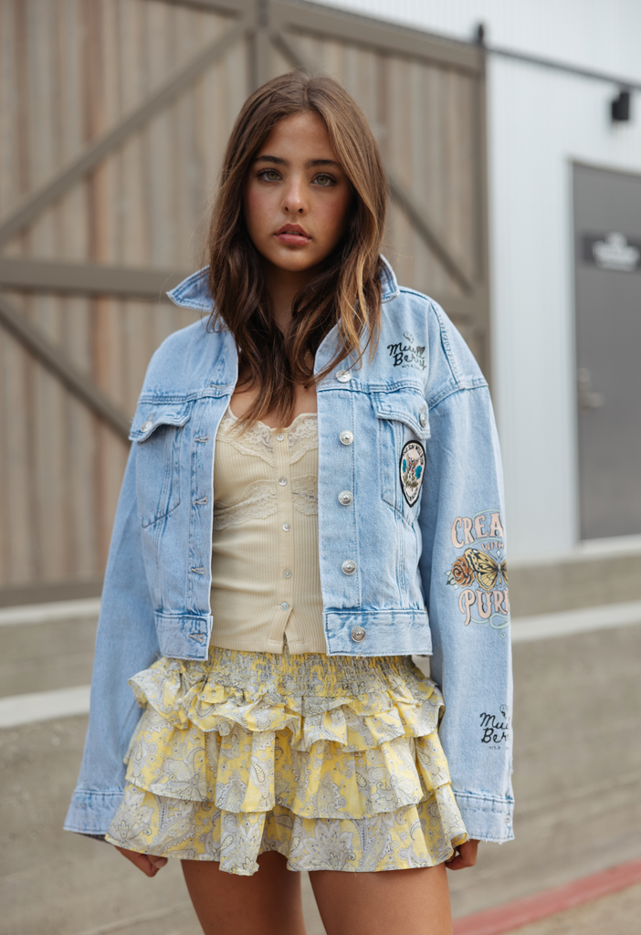 Sunlit Paisley Tiered Mini Skirt 🌼